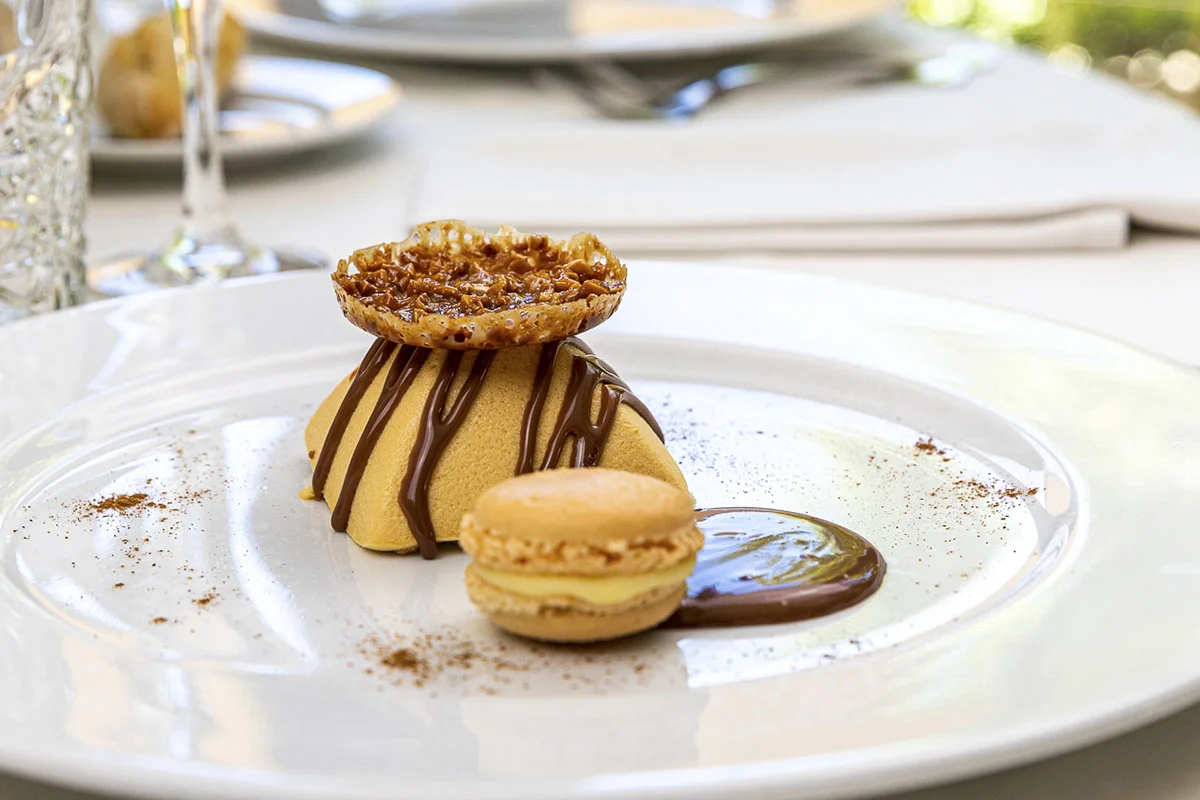 gastronomía para evento de la mamunia Postre realizado con la propuesta gastronómica para eventos de la mamunia catering