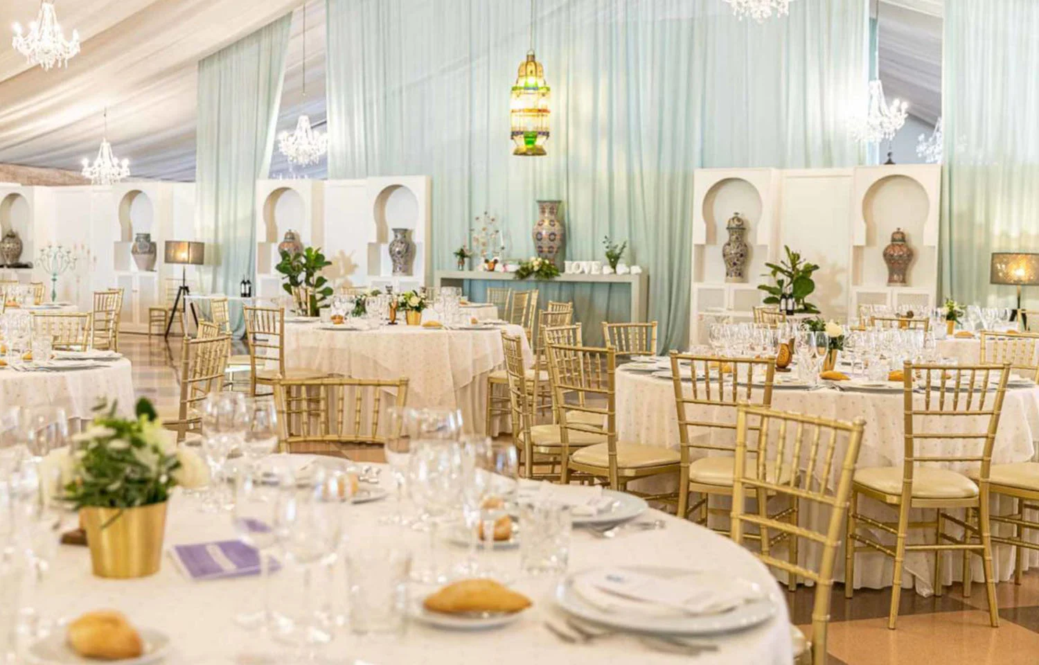 Montaje para evento realizado por La Mamunia Catering