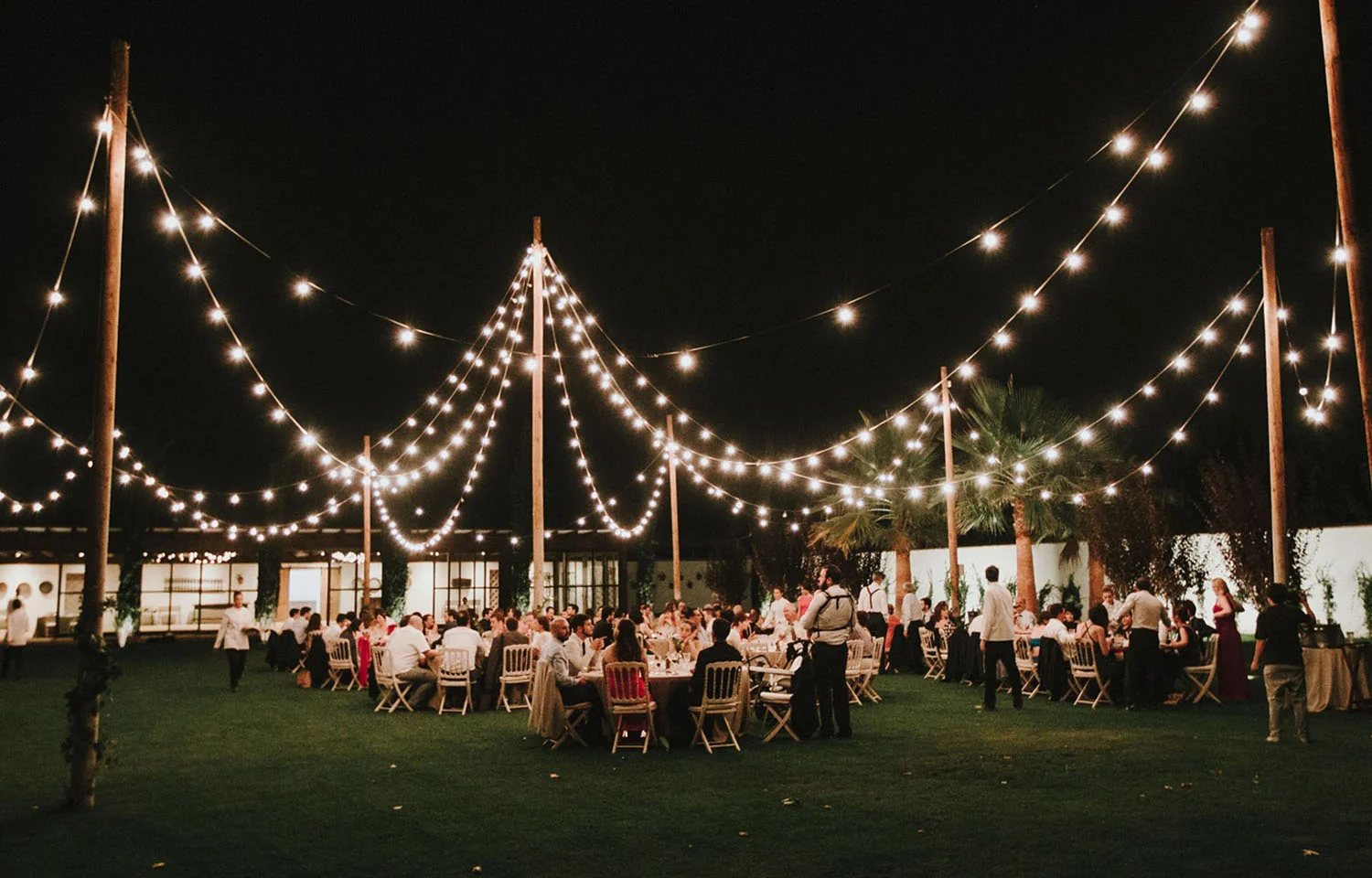 Cena de gala en jardines de Cortijo de Enmedio Granada